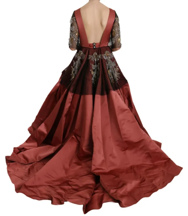 Dolce & Gabbana Women's Elegant Crystal Embellished Silk Gown