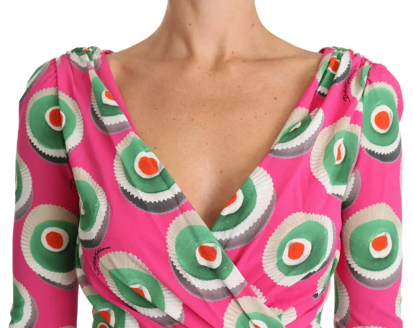 Dolce & Gabbana Women's Elegant Pink Silk Sheath Bodycon Dress
