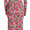 Dolce & Gabbana Women's Elegant Pink Silk Sheath Bodycon Dress