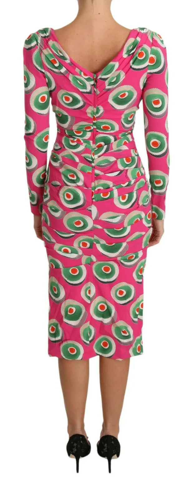 Dolce & Gabbana Women's Elegant Pink Silk Sheath Bodycon Dress