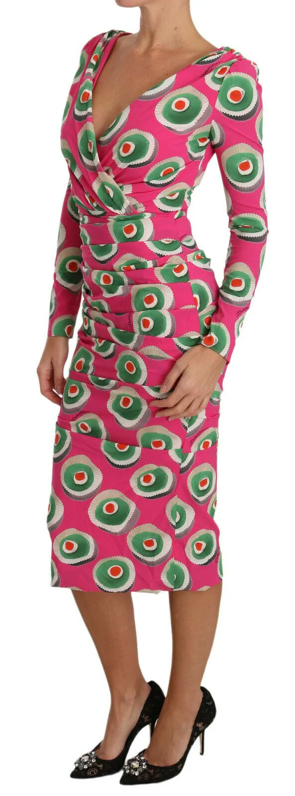 Dolce & Gabbana Women's Elegant Pink Silk Sheath Bodycon Dress