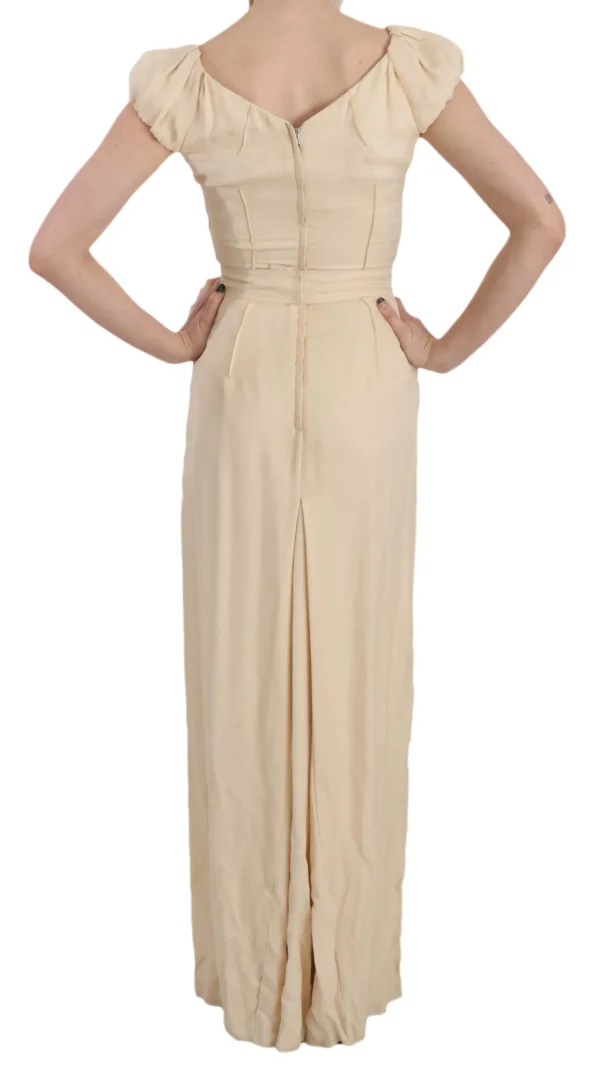 Dolce & Gabbana Women's Silk Column Garterized Sleeve Gown