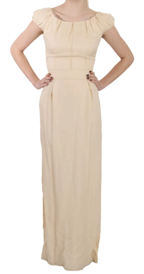Dolce & Gabbana Women's Silk Column Garterized Sleeve Gown