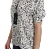 Dolce & Gabbana Women's Musical Instrument Print Silk Collared Top