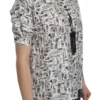 Dolce & Gabbana Women's Musical Instrument Print Silk Collared Top