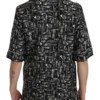 Dolce & Gabbana Women's Musical Instrument Silk Collared Top