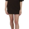 Dolce & Gabbana Women's Chic Brown Corduroy Bodycon Mini Dress