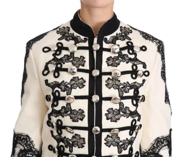 Dolce & Gabbana Women's Elegant Off-White Baroque Jacket