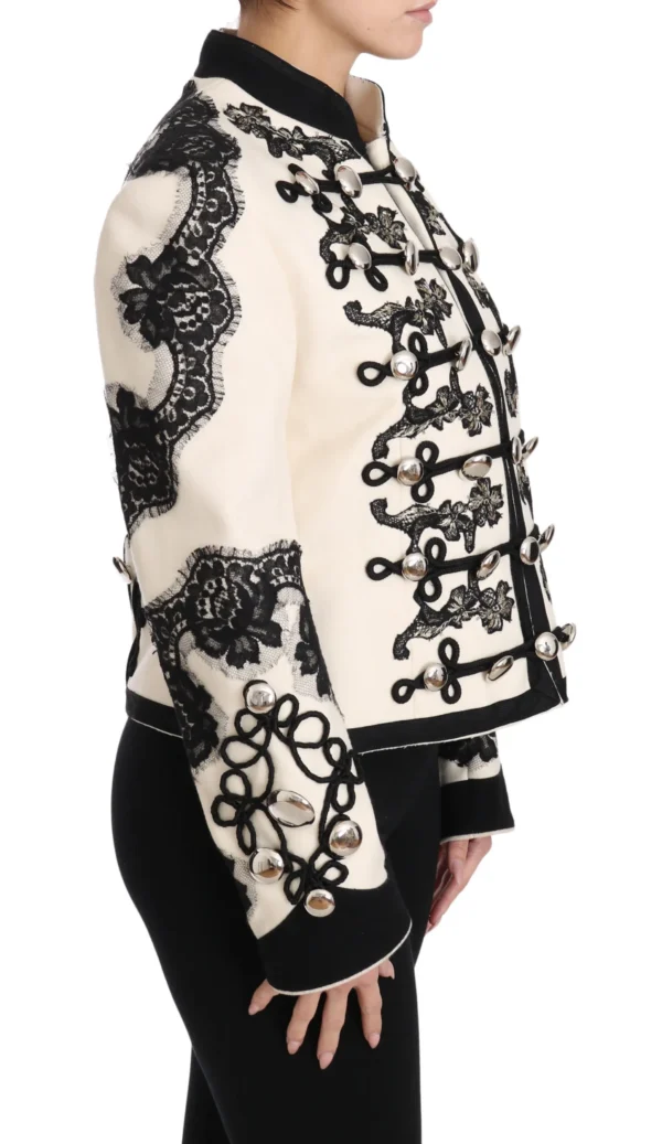 Dolce & Gabbana Women's Elegant Off-White Baroque Jacket