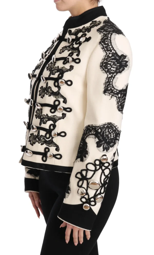 Dolce & Gabbana Women's Elegant Off-White Baroque Jacket