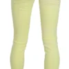 PINKO Women's Chic Yellow Low Waist Skinny Casual Trousers