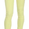 PINKO Women's Chic Yellow Low Waist Skinny Casual Trousers