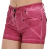 PLEIN SUD Women's Chic Pink Washed Denim Shorts
