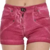 PLEIN SUD Women's Chic Pink Washed Denim Shorts
