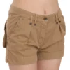 PLEIN SUD Women's Chic Brown Mid Waist Mini Shorts