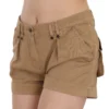 PLEIN SUD Women's Chic Brown Mid Waist Mini Shorts