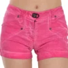 PLEIN SUD Women's Chic Pink Mid Waist Mini Shorts