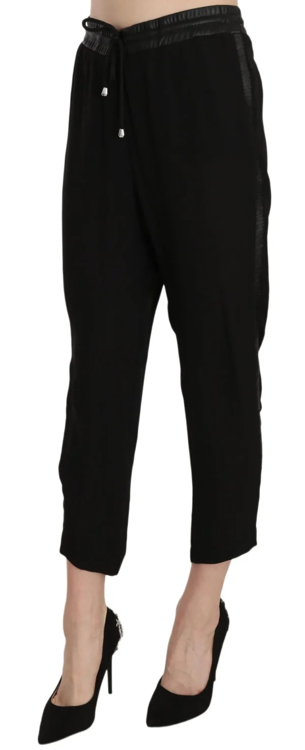 Guess Women's Chic High Waist Cropped Pants in Elegant Black