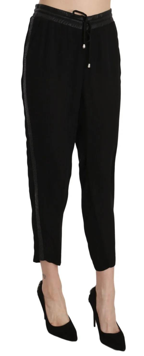 Guess Women's Chic High Waist Cropped Pants in Elegant Black