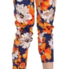 LANACAPRINA Women's Floral Print Skinny Mid-Waist Pants