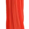Jucca Women's Elegant Orange Pleated Maxi Skirt