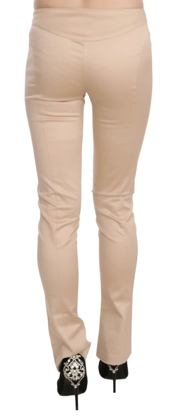 Just Cavalli Women's Elegant Cream Low Waist Skinny Trousers