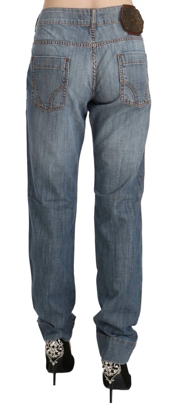 Just Cavalli Women's Chic Blue Washed Slim Fit Denim Jeans