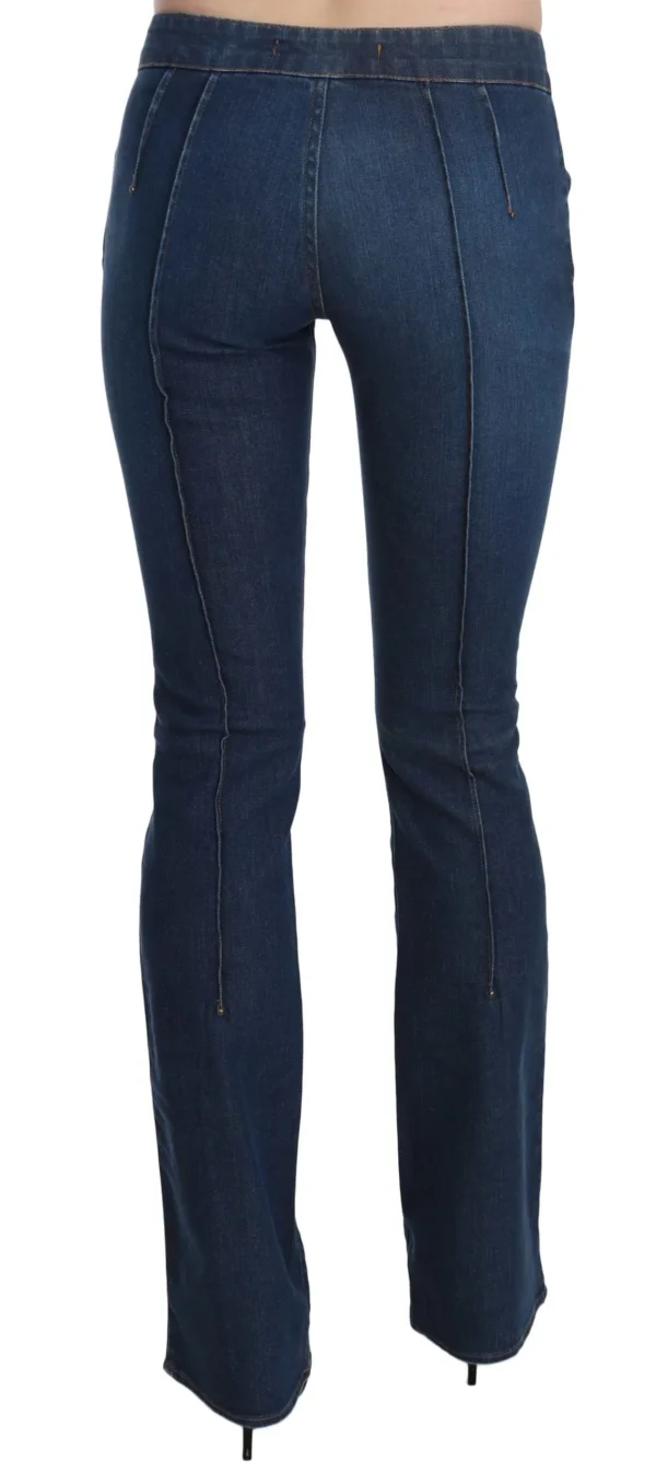 Just Cavalli Women's Chic Blue Washed Boot Cut Denim Pants