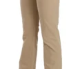 Just Cavalli Women's Beige Mid Waist Straight Leg Pants