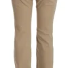 Just Cavalli Women's Beige Mid Waist Straight Leg Pants