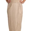 Dolce & Gabbana Women's Elegant Beige Sheath Floor-Length Dress