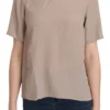 Dolce & Gabbana Women's Elegant Beige Silk Blend Crew Neck Blouse