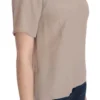 Dolce & Gabbana Women's Elegant Beige Silk Blend Crew Neck Blouse