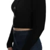 Dolce & Gabbana Women's Chic Black Cropped Cardigan with Button Details
