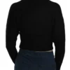 Dolce & Gabbana Women's Chic Black Cropped Cardigan with Button Details