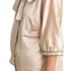 Dolce & Gabbana Women's Elegant Beige Silk Blend Blouse Top