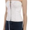 Dolce & Gabbana Women's Elegant White Strapless Corset Top