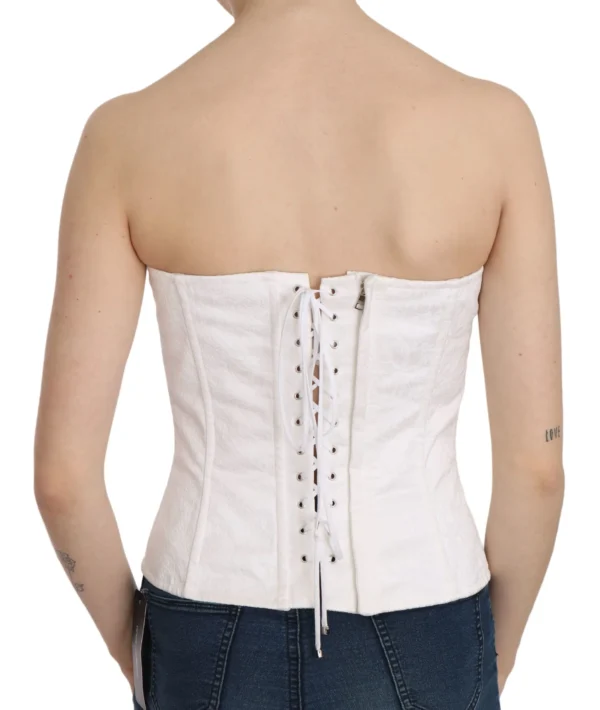 Dolce & Gabbana Women's Elegant White Strapless Corset Top