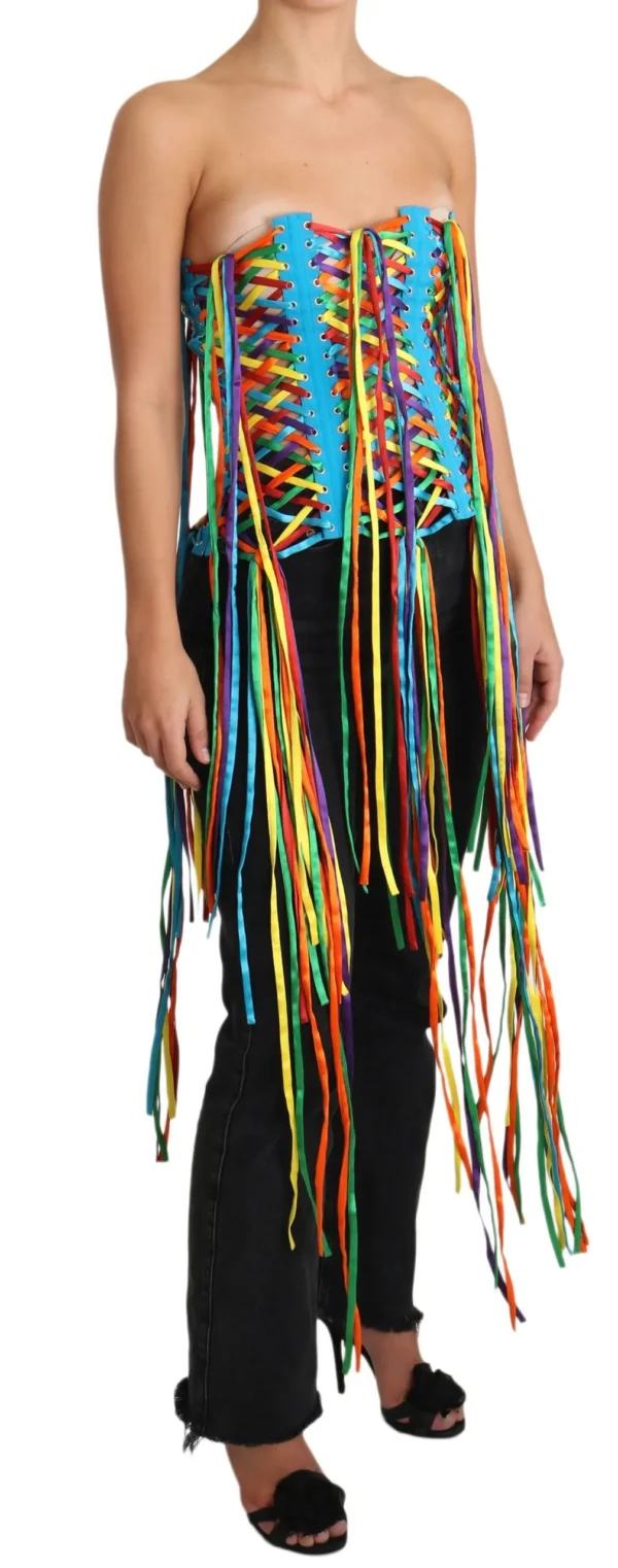 Dolce & Gabbana Women's Multicolor Strapless Bustier Corset Top