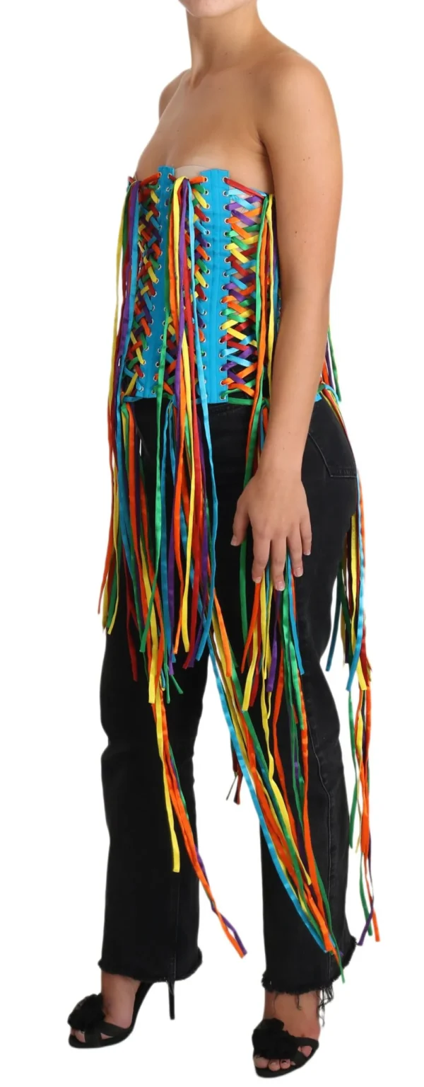 Dolce & Gabbana Women's Multicolor Strapless Bustier Corset Top