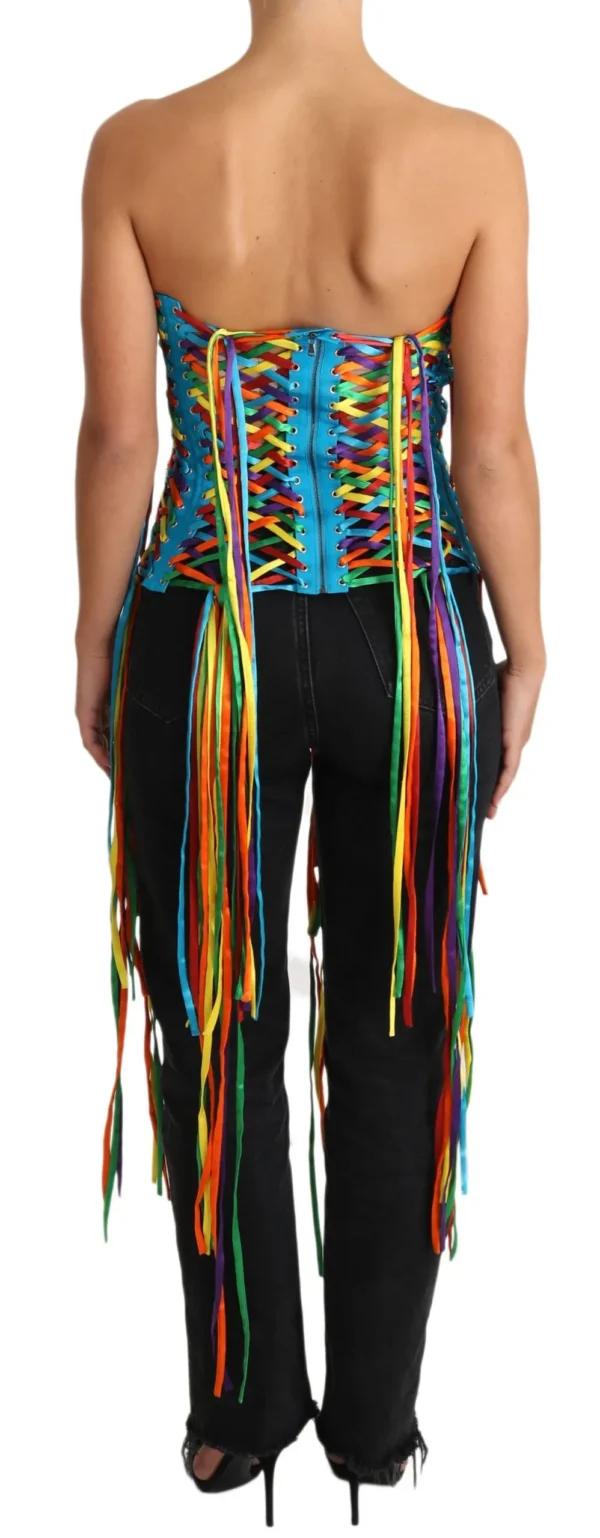 Dolce & Gabbana Women's Multicolor Strapless Bustier Corset Top