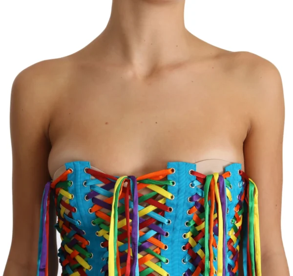 Dolce & Gabbana Women's Multicolor Strapless Bustier Corset Top