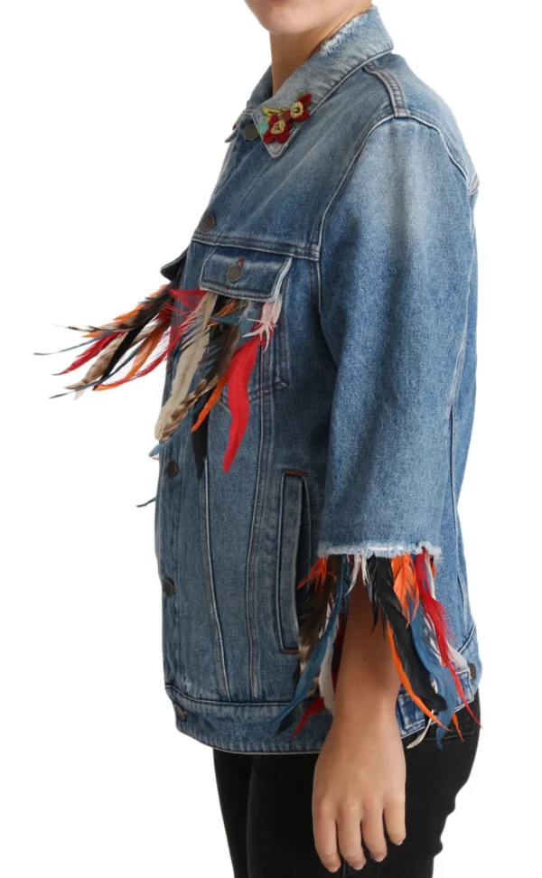 Dolce & Gabbana Women's Floral Embroidered Denim Elegance Jacket