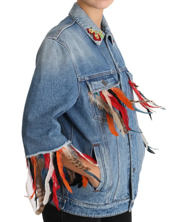 Dolce & Gabbana Women's Floral Embroidered Denim Elegance Jacket