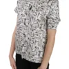 Dolce & Gabbana Women's Elegant Trumpet Print Silk Blouse