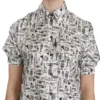 Dolce & Gabbana Women's Elegant Trumpet Print Silk Blouse