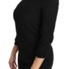 Dolce & Gabbana Women's Elegant Black Floral Crewneck Blouse