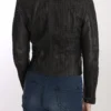 Dolce & Gabbana Women's Elegant Black Leather Biker Jacket