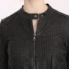Dolce & Gabbana Women's Elegant Black Leather Biker Jacket