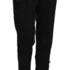 Dolce & Gabbana Women's Elegant Pleated Tapered Black Trousers